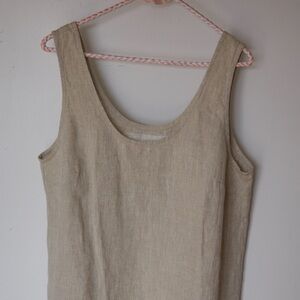 notPERFECTLINEN Porto Tank in Beige
